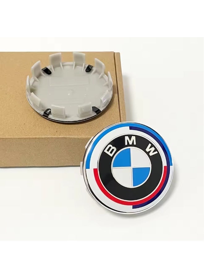 BMW 4 Pcs 68mm Anniversary Edition Wheel Hub Caps for BMW | Easy-Fit Alloy Wheel Center Caps - Image 2